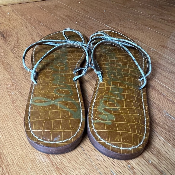 Sam Edelman Gillian Snake Print Flat Sandal, Size 9 - Picture 4 of 10